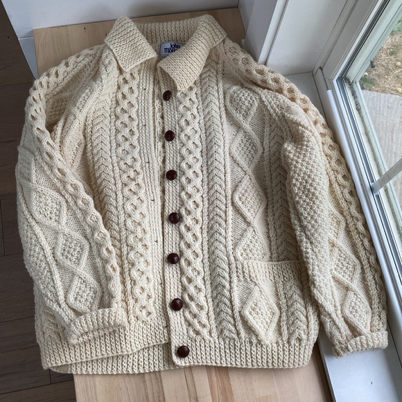 John Molloy Wool Cardigan Sweater - Picture 2 of 14